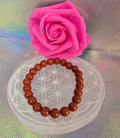 Bracelet jaspe rouge perles A
