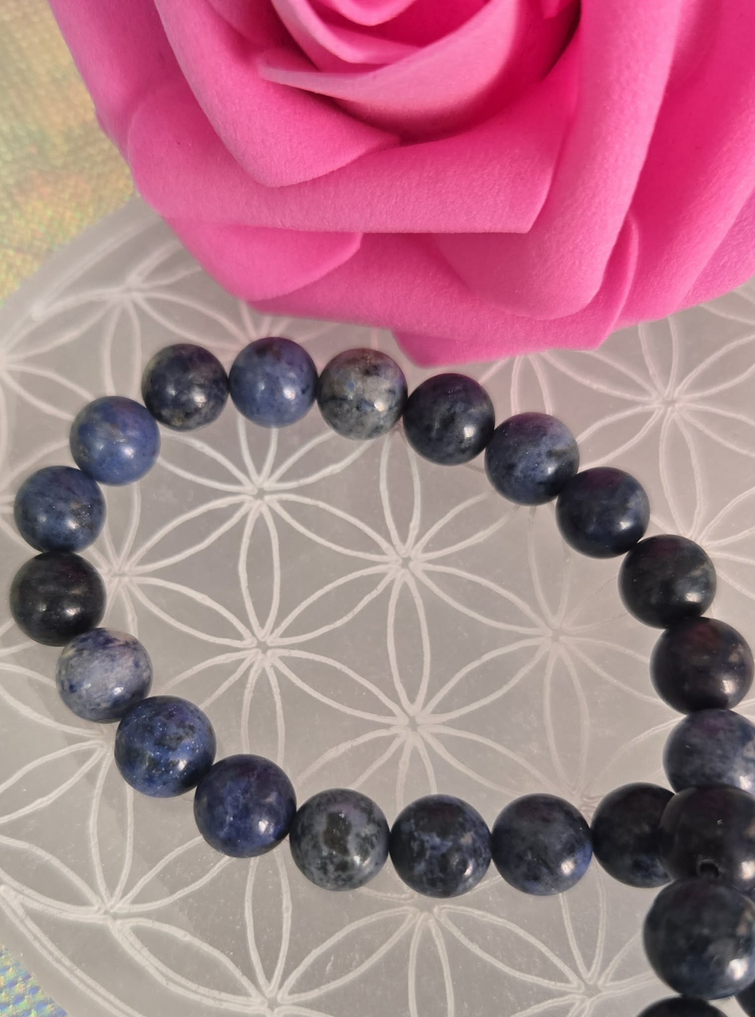 Bracelet dumortiérite perles AA