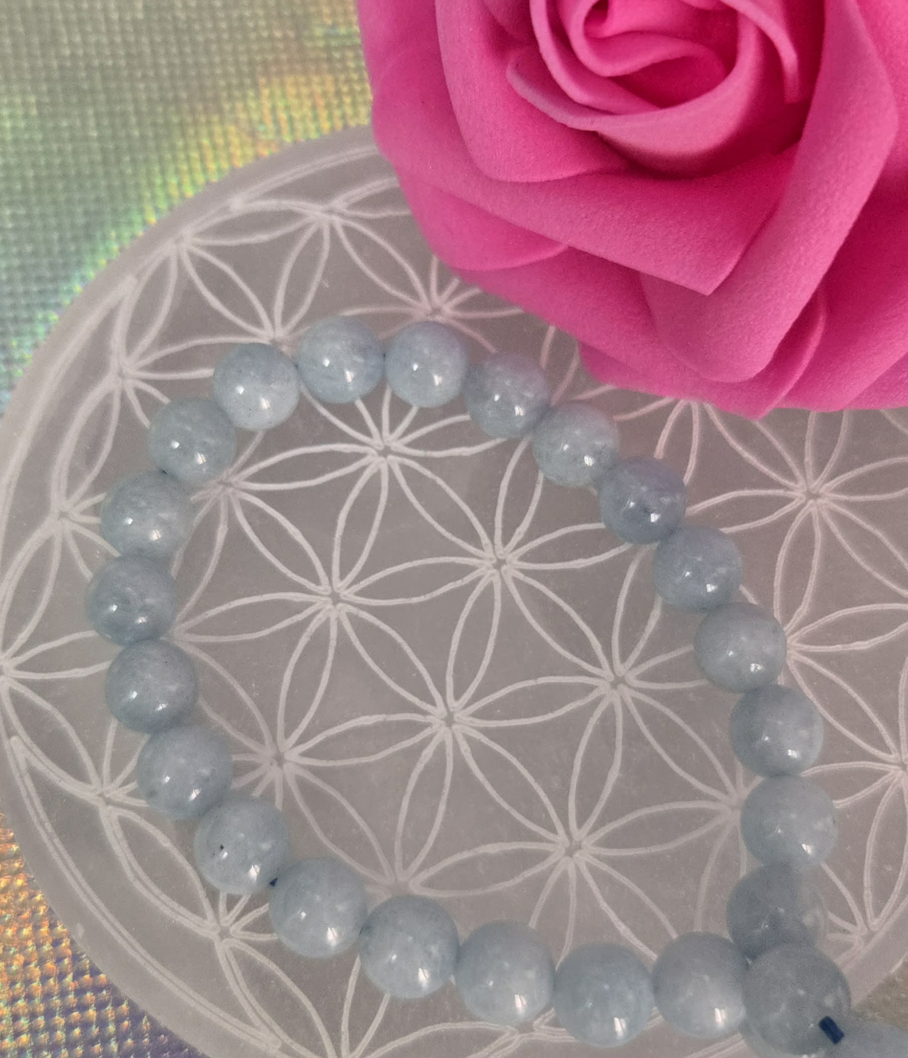 Bracelet Aigue Marine perles AA