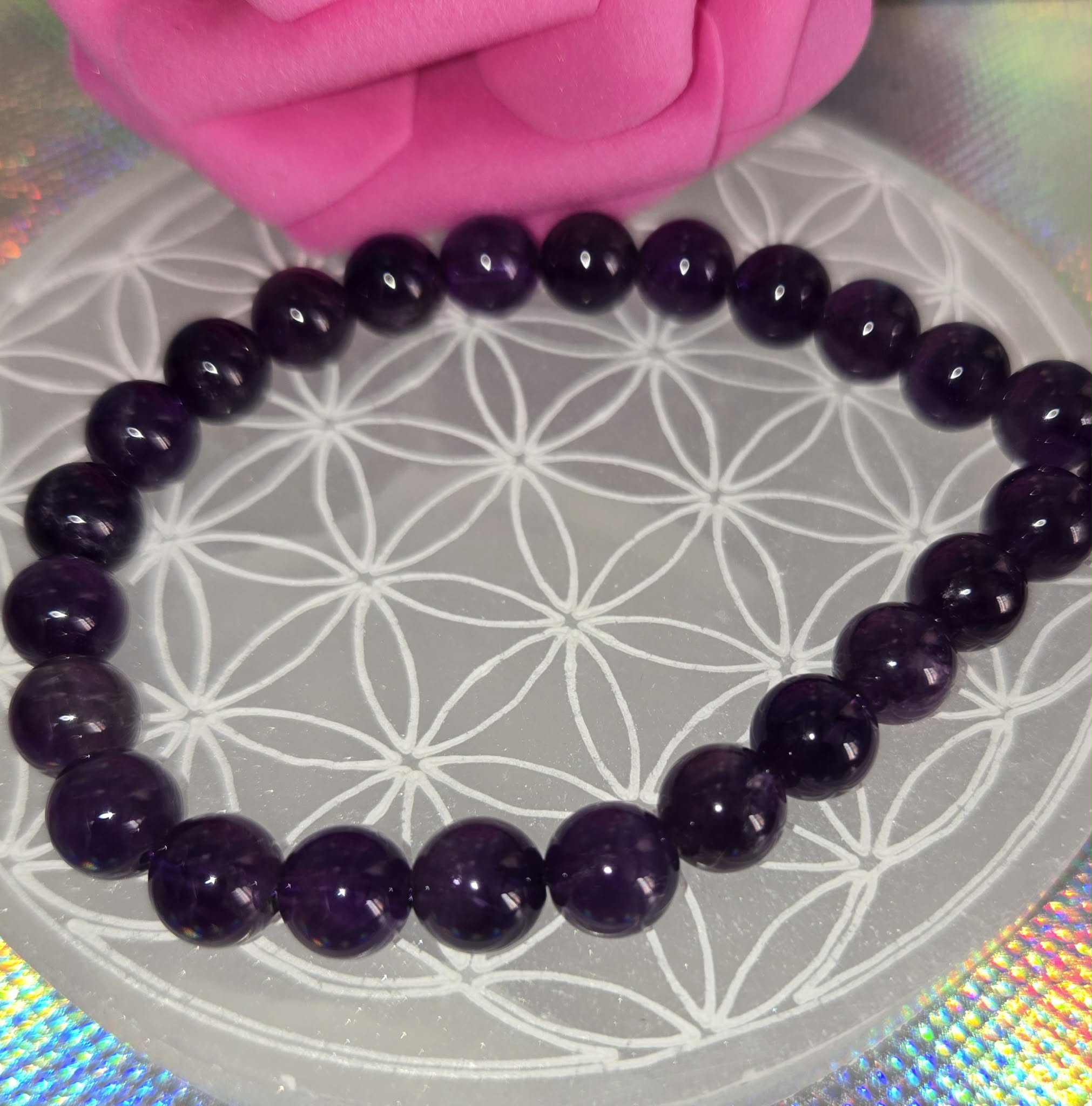 Bracelet Améthyste perles A