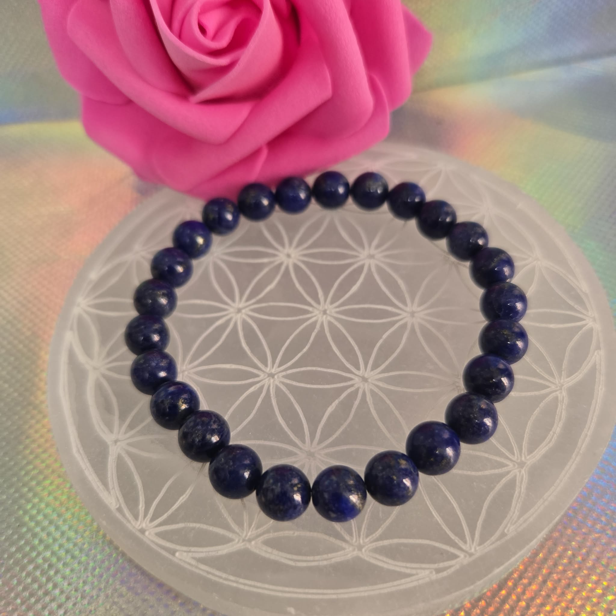 Bracelet lapis lazuli perles A