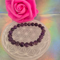 Bracelet améthyste foncée perles AA
