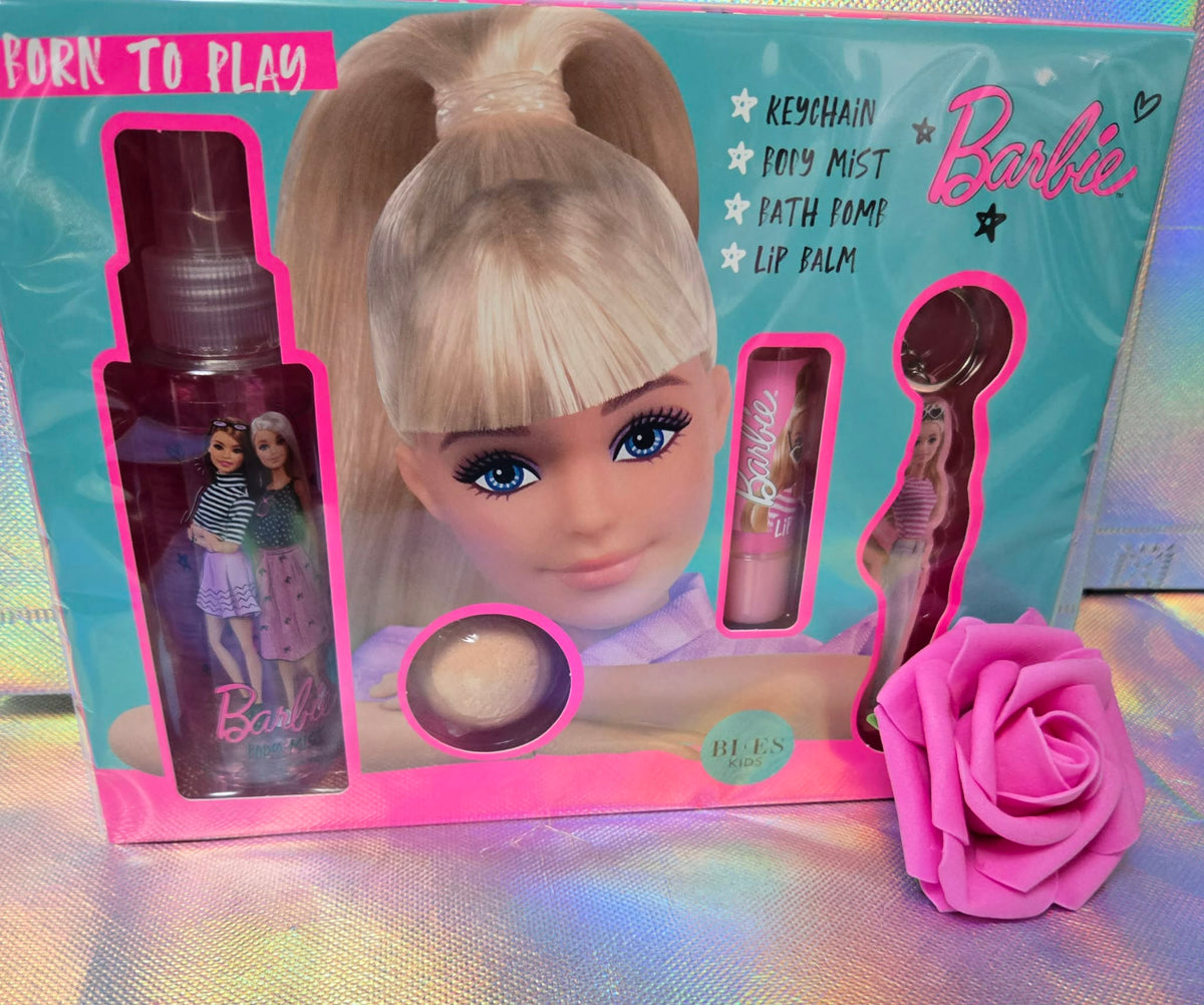 Barbie Coffret cadeau Noël Bain avec porte-clés - 4 pcs