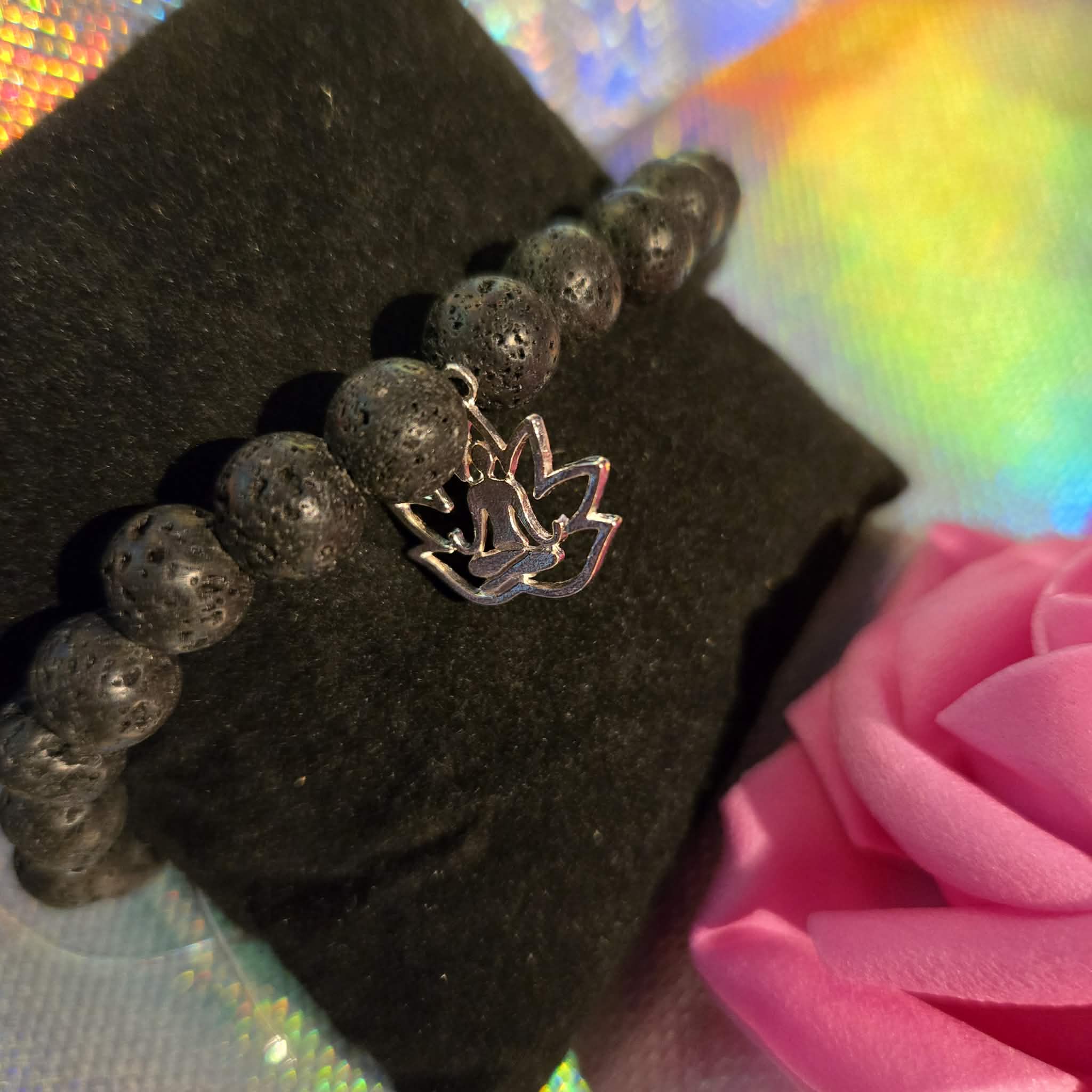 Bracelet pierre de lave femme