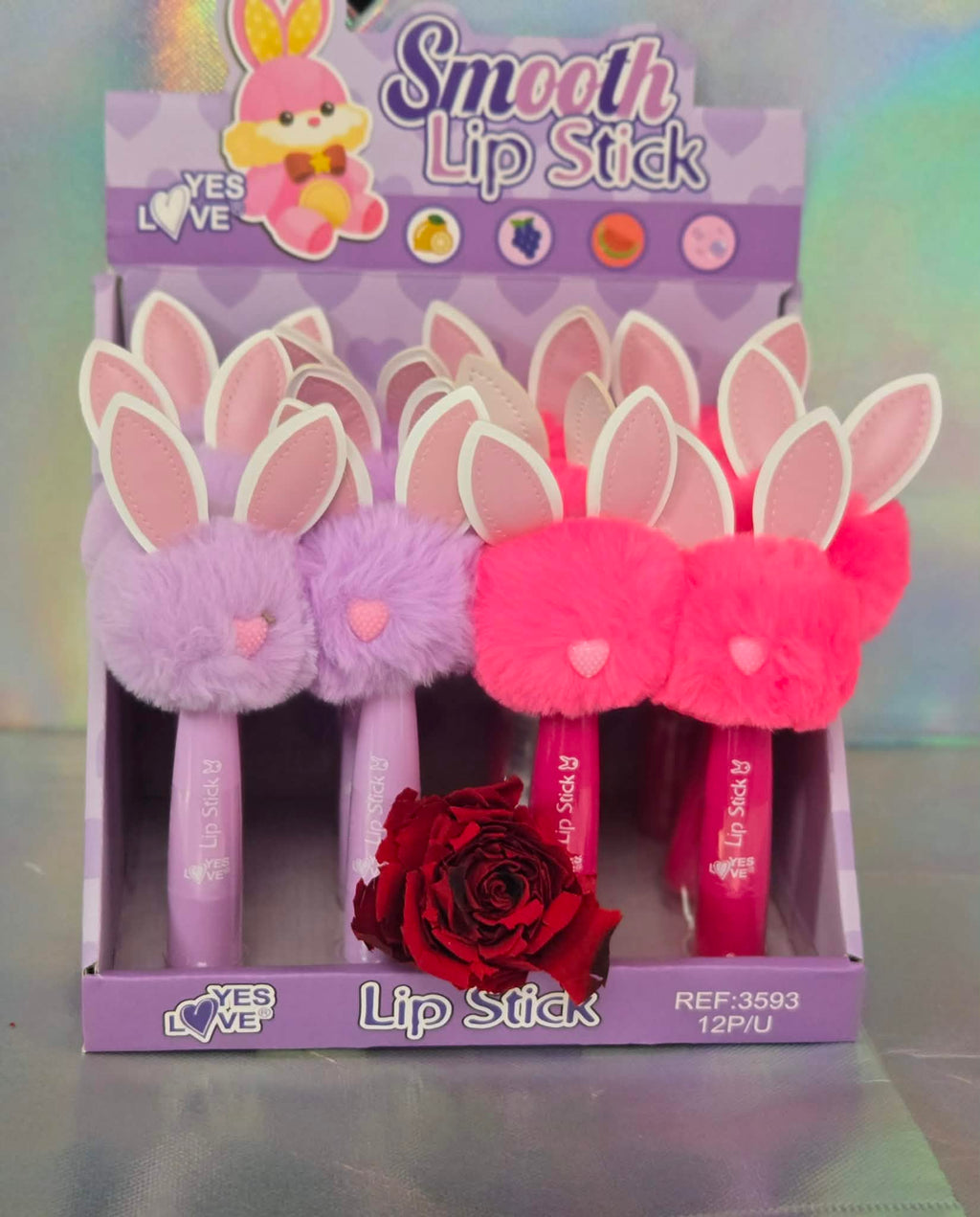 Lapin pompon au rouge à lèvres magique — Palette