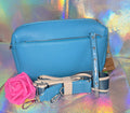 Sac style pochette turquoise