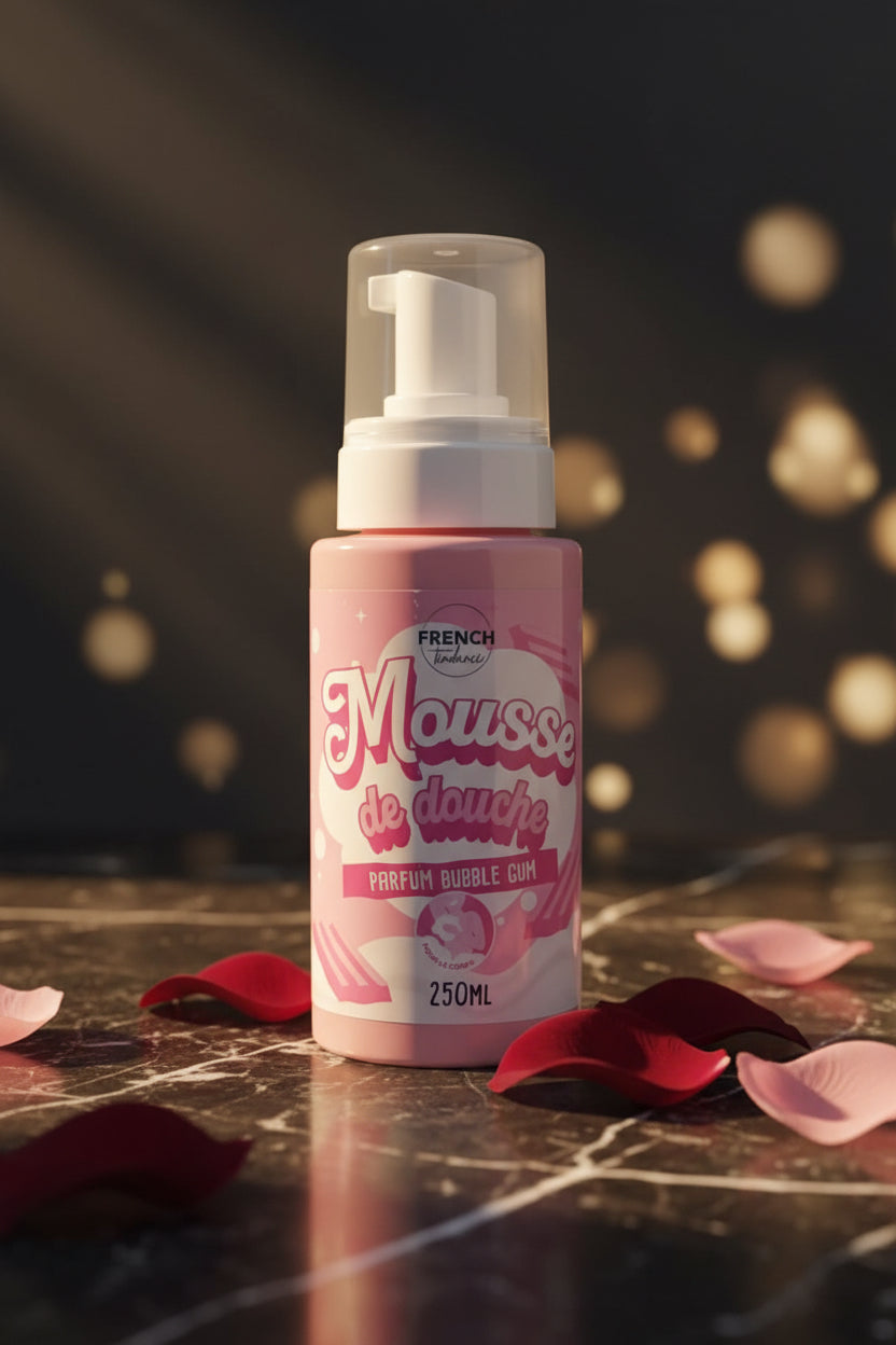 Mousse de douche chewing-gum