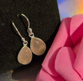 Boucles d’oreilles en quartz rose et argent